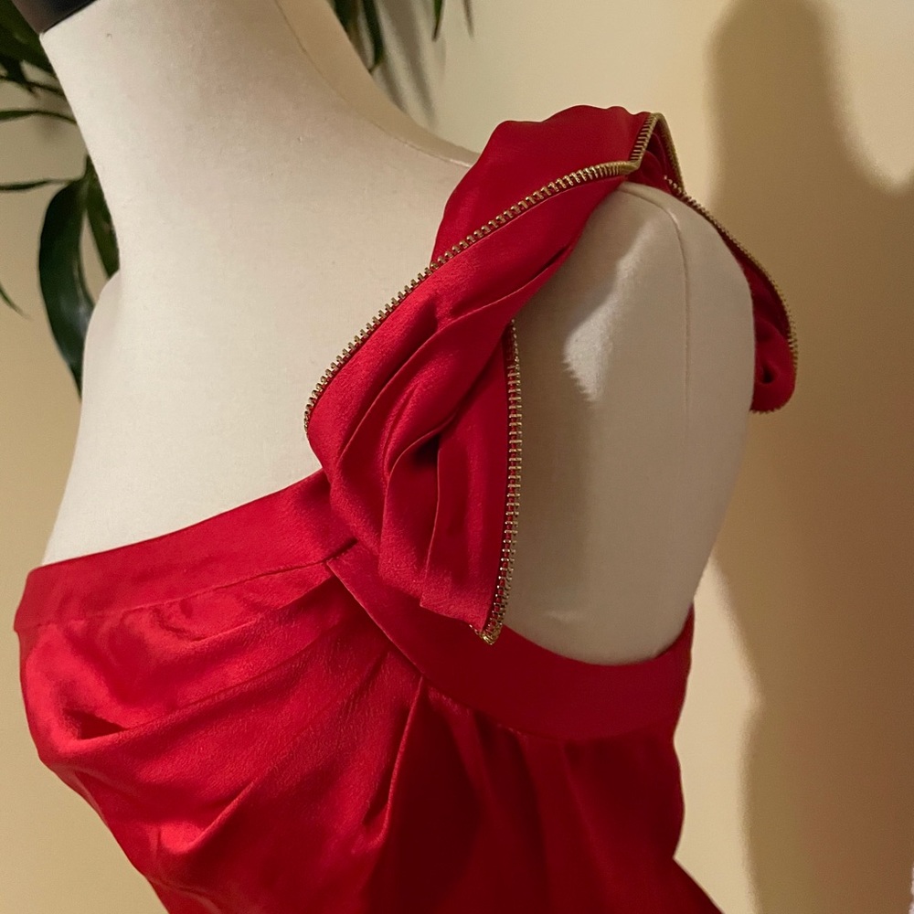 BCBG Red Satin Dress